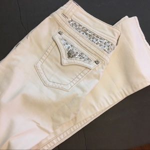 Miss Me white denim jeans boot JY6068B sz 29